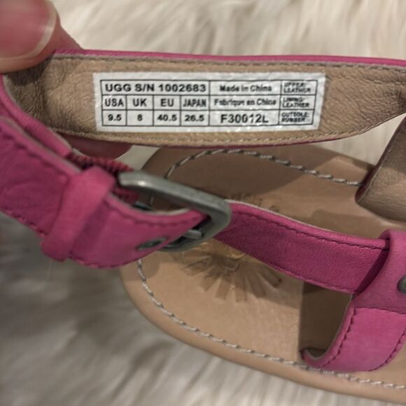 Ugg Pink Gaiana Wedge Sandals - Picture 3 of 7